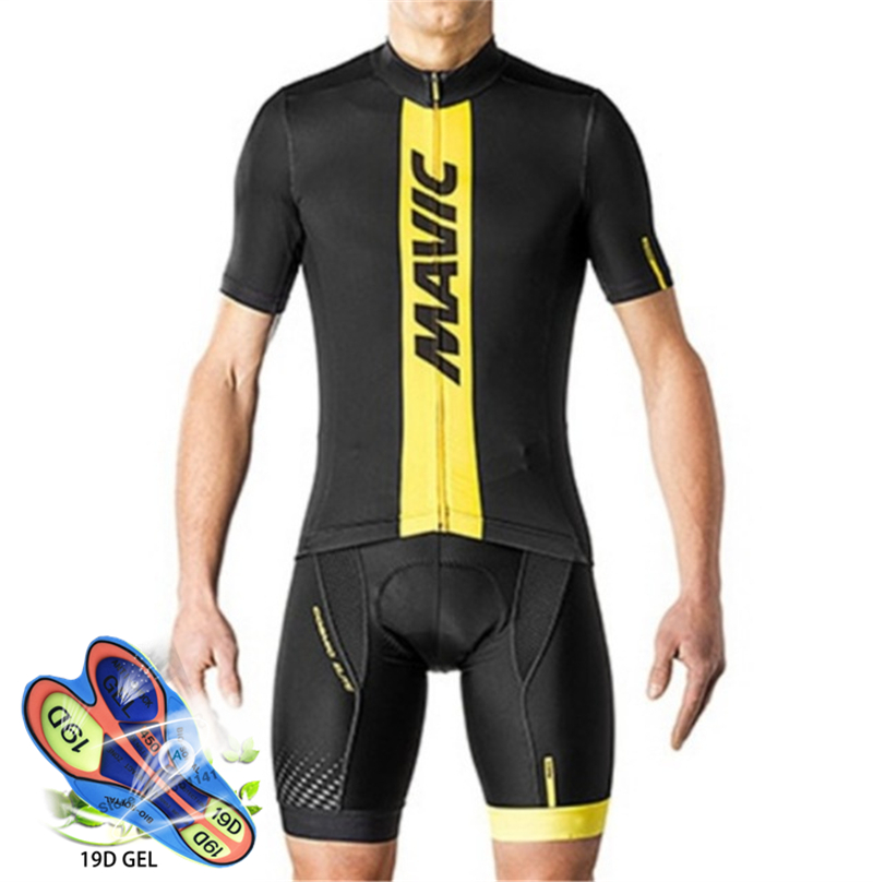 2020 Pro Team Suit men short sleeve Cycling Jersey Maillot gel pad shorts set 