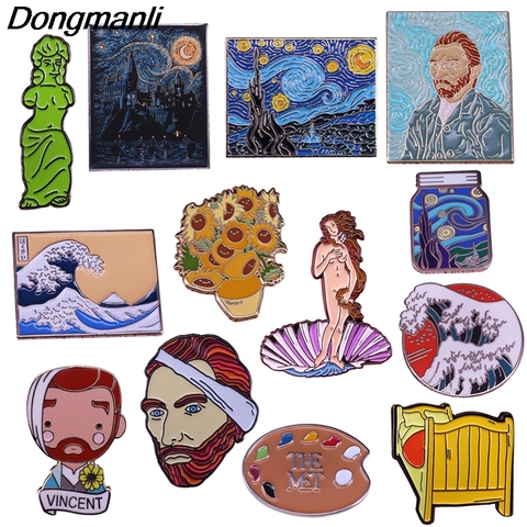 P4747 Dongmanli Art Figures Enamel Pin  Brooch Backpack Collar Hat Badge Lapel Pin Women Men Jewelry Gifts ► Photo 1/6