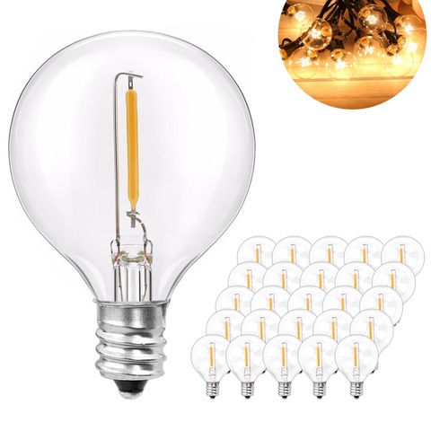 25Pcs G40 LED String Light Bulb Replace 120V/220V Led Bulb E12 Base Socket Holder Bulb For Home Garden Decoration ► Photo 1/6