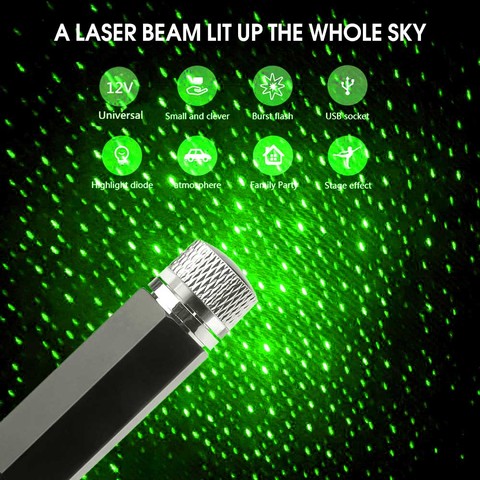 5V USB LED Night Light Car Roof Star Laser Projector Atmosphere Galaxy Lamp Decor Adjustable Multiple Lighting Effects Lens ► Photo 1/6
