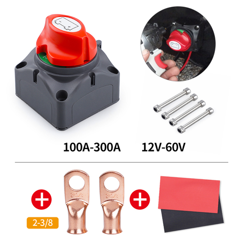 Car Auto 12V-60V 100A-300A RV Marine Boat Battery Selector Isolator Disconnect Rotary Switch Cut YC101593 ► Photo 1/6