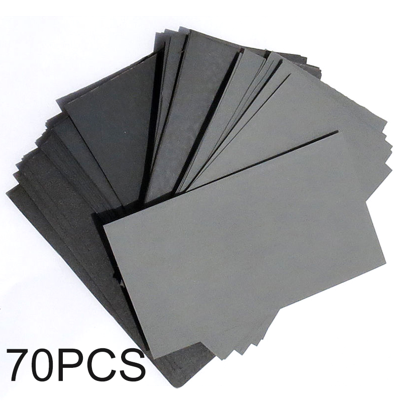 70pcs Sandpaper Grit 600/800/1000/1200/1500/2000/2500 Wet/Dry Polishing Flocking Sanding Paper Disc Abrasive Surface Finishing ► Photo 1/5