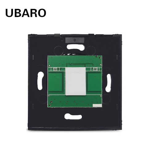 UBARO EU/UK No Crystal Glass Wall Touch Switch PC Material 2 Way Black Shell ► Photo 1/6