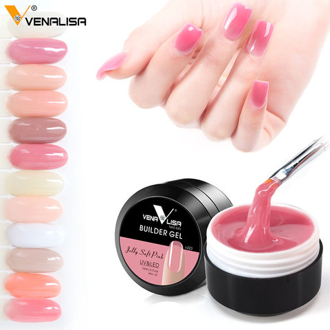 hot sale newest 12 colors camouflage color uv nail polish builder construction extend nail hard jelly Venalisa poly nail gel ► Photo 1/6