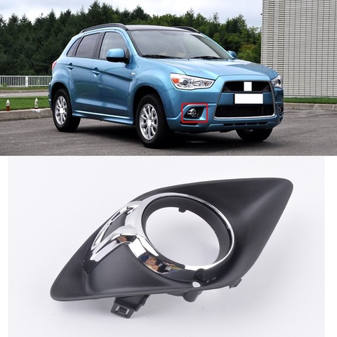 CAPQX For Mitsubishi ASX 2010 2011 2012 Car Front Bumper Fog Light Grille Protective cover Fog lamp Frame hood ► Photo 1/1