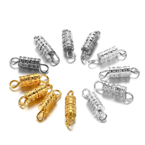 30pcs Cylinder Fasteners Buckle Closed Screw Clasps for Bracelet Connectors for DIY Jewelry Making Accessories Findings Supplies ► Photo 1/6
