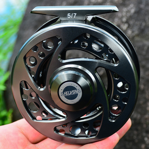 PROBEROS Fly Fishing Reel 5/7-7/9-9/10 WT Fly Fishing Wheel Aluminum Fly Reel CNC Machine Cut Large Arbor Die Casting ► Photo 1/6