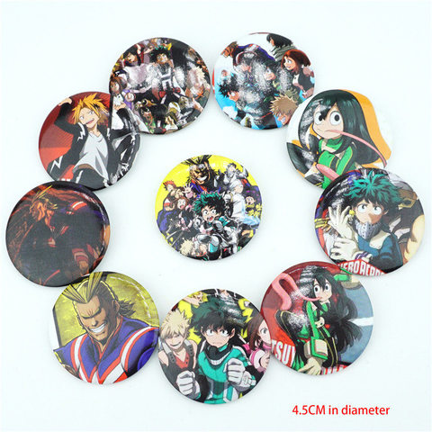 10Pcs/Set Japan Anime My Hero Academia Figure Pins Badges Button Brooch Chest Ornament Clothing Bag Accessoies Collection Gift ► Photo 1/5