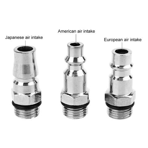 US JP EU Type Set 3PCS Heavy Duty Air Hose Fittings 1/4 NPT Tools Plug Compressor Quick Coupler ► Photo 1/6