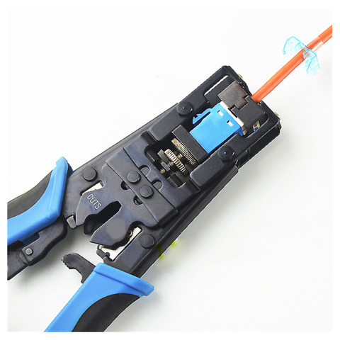 Multifunctional modular tools jack terminal tool Disposable wire and cut 8 wires Simplified cable press 90 180 degrees module ► Photo 1/6