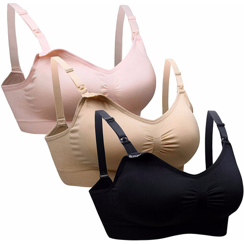 Womens Maternity and Nursing Bra Seamless Clip Down  Push Up Sleeping Bralette for Breastfeeding Underwear ► Photo 1/6