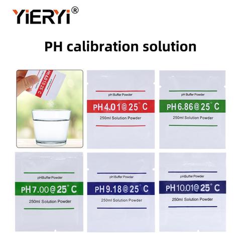 5pcs/set PH Test Meter Measure Calibration Solution PH Buffer Powder 4.01/6.86/7.0/10.01/9.18 Calibration Point free shipping ► Photo 1/6