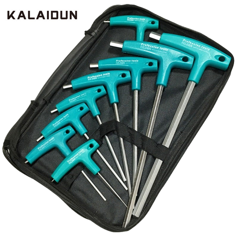 KALAIDUN Allen Key Hex Wrench Set 6/9 PCS Flathead T-Handle Spanner Hexagon Screwdriver Hand Tools Auto Bike Motorycle Reapair ► Photo 1/6