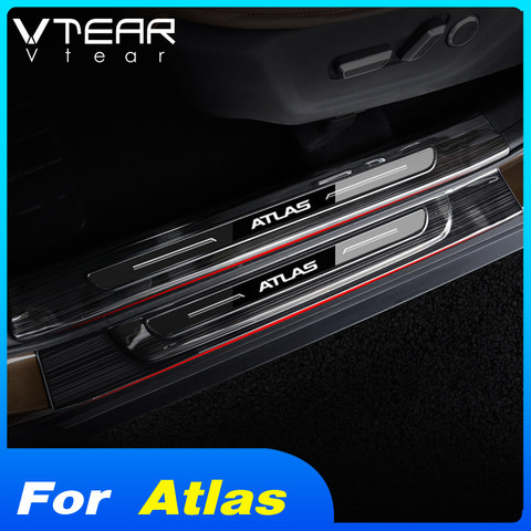 Vtear car door sill cover trim anti-scuff plate Threshold pedal exterior accessories For Geely Atlas Emgrand NL-3 Proton X70 19 ► Photo 1/6