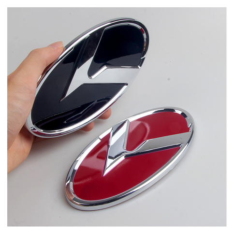 110 130mm 150mm 165mm Car Styling Middle Front Hood Rear Trunk K Logo Emblem Modified Upgrade Badge Sticker for Kia K2 K3 K4 K5 ► Photo 1/2