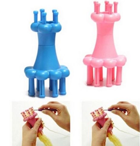 1 Set Home DIY Double-head knitting Tool French Yarn Wool Rope Knitting Doll Dolly Craft Spool Loom Maker+Crochet+Needle ► Photo 1/5