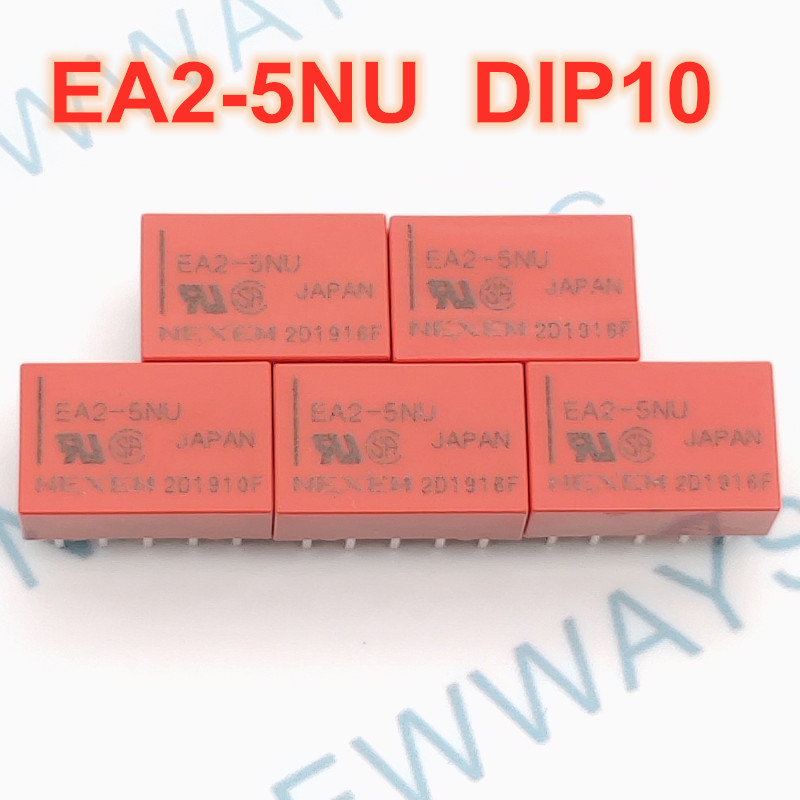 5PCS 5V Relay EA2-5 EA2-5NU 10PIN NEC Relay Original 