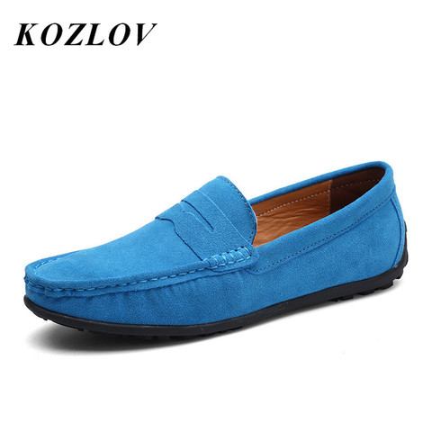 Price history & on KOZLOV Luxury Italian Casual Shoes Men Suede leather Moccasins For Men Penny 2019 Slip On Men Shoes Plus Size Skor | AliExpress Seller - KOZLOV