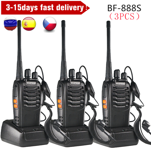3PCS Baofeng BF 888S Two Way Radio BF-888S 6km Walkie Talkie 5W Portable CB Ham Radio Handheld HF Transceiver Interphone bf888S ► Photo 1/6