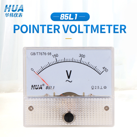 85L1 AC Analog Voltmeter 5V10V15V20V30V50V100V150V200V250V300V400V450V500V600V voltage meter factory direct sales. ► Photo 1/1