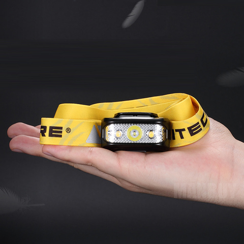 Hot NITECORE NU17 USB Rechargeable Headlamp White + CRI + RED 3 Color Outputs Light Waterproof Weight Headlight Outdoor Running ► Photo 1/6