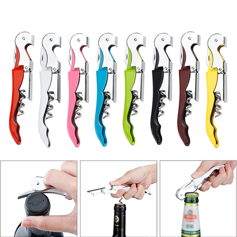 Multi-Functional 2 in 1 Bottle Openers Stainless Steel Wine Cork Screw Corkscrew Beer Cap Remover Kitchen Gadget Bar Accessories ► Photo 1/6