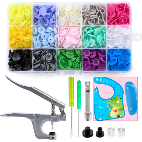 T5 Snap Buttons 12mm Plastic Clips DIY Clothing Accessories,Snaps Pliers Tool Kit,Press Stud Fasteners Family Handmade nailing ► Photo 1/6