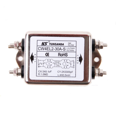 EMI Power Filter CW4-20A/6A/10A/3A/30A-T Insert Type 220V ► Photo 1/5