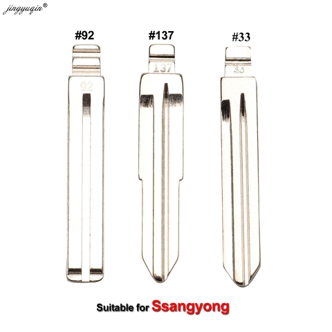 jingyuqin #137 #92 Meta Flip Key Blank for Ssangyong Korando New Actyon C200 S170 ACTYON KYRON REXTON Switchblade Uncut ► Photo 1/3