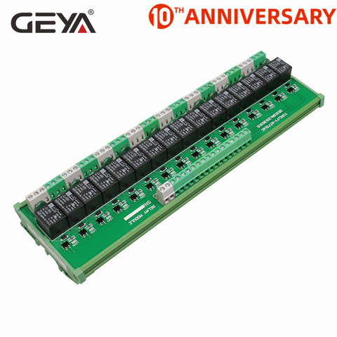 GEYA 16 Groups 1SPDT 1NC1NO  Relay Module for AC DC 5V 12V 24V PLC Relay ► Photo 1/6