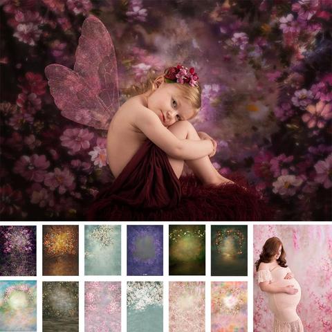 Vintage Flower Photography Backdrop Newborn Baby Children Maternity Artistic Portrait Background Photo Studio Prop ► Photo 1/6