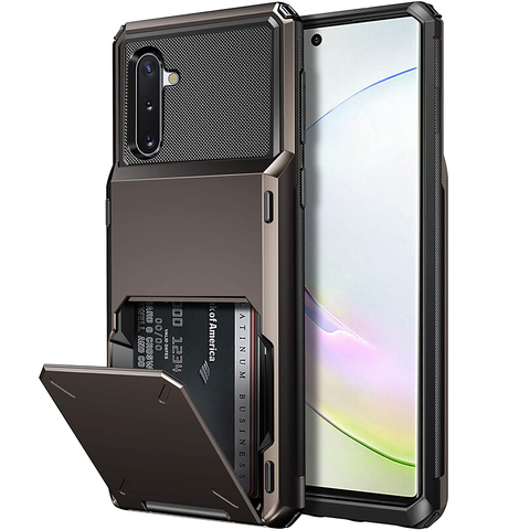 Business Shockproof Slide Armor Wallet Card Holder Phone Case For Samsung Galaxy S20 FE S20 Ultra Plus S8 S9 S10 Plus S10E Cover ► Photo 1/6