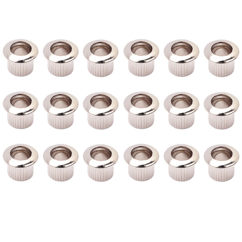 18 pcs Nickel 10mm Metal Vintage Guitar Tuner Conversion Bushings Ferrules ► Photo 1/6