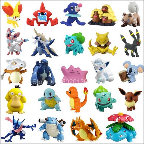 Tomy Pokemon 4-6cm Charmander Popplio Litten Pikachu Rowlet Treecko Eevee Fennekin Greninja Anime Action Figure Dolls Toy ► Photo 1/6