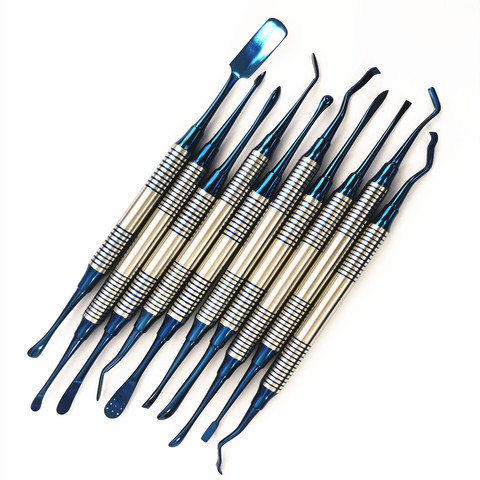 10pcs/set Periosteal Set Dental Dentist Instruments Molt Periosteal Elevator Set Titanium ► Photo 1/6