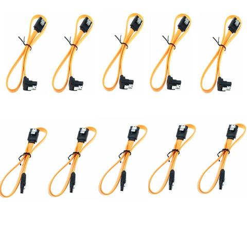 5pcs/ Ecosin2 Computer Cables & Connectors 45CM SATA 3.0 III SATA3 6Gb / s SSD Hard Drive Data Direct / Right Angle Cable Oct14 ► Photo 1/6