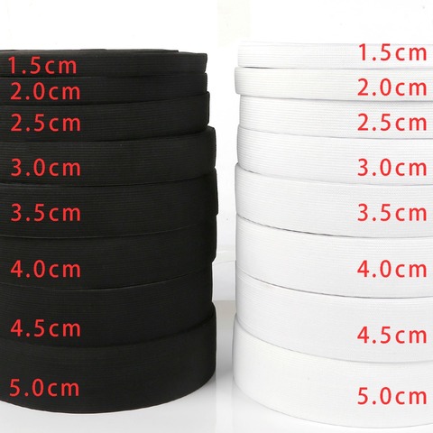 Width 15mm-60mm White Black Wide Elastic Band for Sewing Flat High Elastic Rubber Cord Tape Rope Ribbon Belt Clothes Accessories ► Photo 1/6