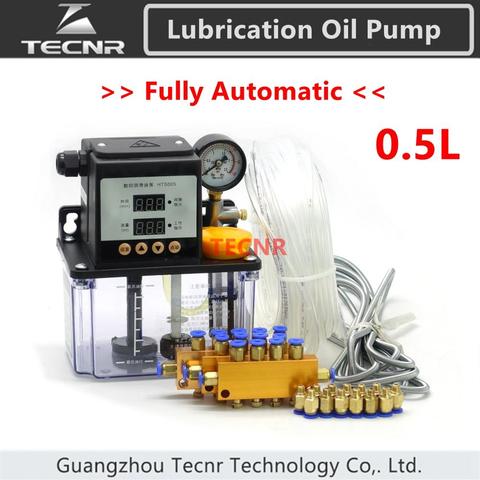 Full set CNC Automatic Lubrication oil pump 0.5L  cnc machine electromagnetic lubrication pump lubricator TECNR ► Photo 1/6