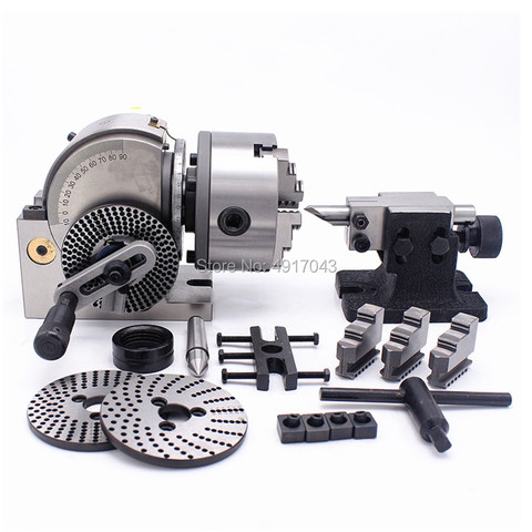 BS-0 precision milling machine indexing Head with 100m 3-jaw chuck CNC milling machine universal dividing head with tail ► Photo 1/6