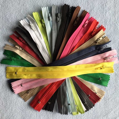 10 Pieces/Pack Long Zipper Zip Ziper Plastic 3# 12cm 15cm 20cm 25cm 30cm 35cm 40cm 45cm 50cm 55cm 60cm For Sewing Bag Garment ► Photo 1/1