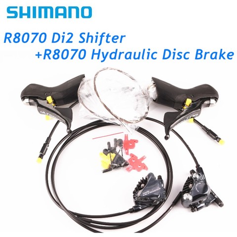 Shimano Ultegra R8020/R8025/R8070 + R8070 Di2 shifter Levers  R8070 Hydraulic Disc Brake Flat Mount Calipers 2 x 11 speed ► Photo 1/6