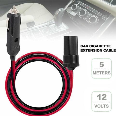 5M Car Cigarette Lighter Socket Extension Cable Heavy Duty 12v  Cigarette Lighter Extension Cable Car Power Plug Socket Adapter ► Photo 1/6