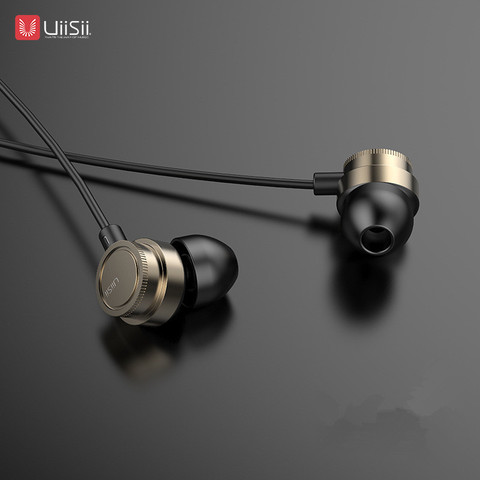 UiiSii HM13 Wired Noise Cancelling Dynamic Heavy Bass Music Metal In-ear with Mic Earphone for iphone huawei Android IOS ► Photo 1/6