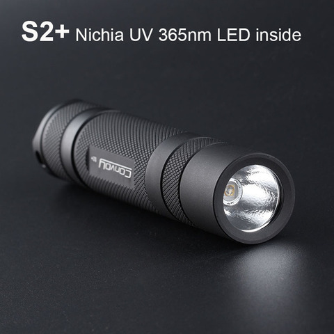 UV flashlight Convoy S2 Plus with Nichia UV 365nm LED inside Fluorescent Agent Detection Ultraviolet Ultra Violet UV Light ► Photo 1/6