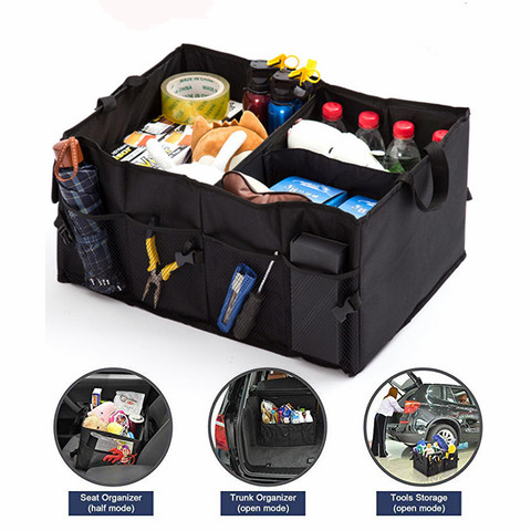 Car Trunk Storage Organizer Compartment Collapsible Portable Storage Cargo Box for SUV, Auto, Truck - Nonslip Waterproof Bottom ► Photo 1/6