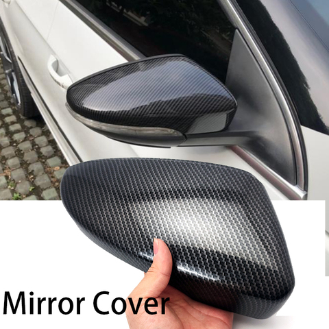 High Quality For VW Volkswagen Passat B7 Scirocco Beetle CC Eos JETTA MK6 Carbon fiber pattern Replacement Rearview Mirror Cover ► Photo 1/6