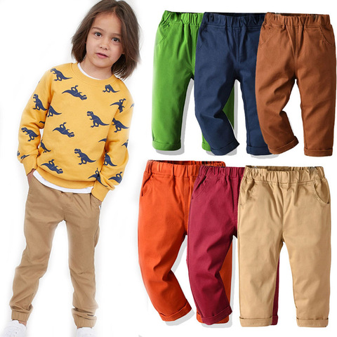 2022 Brand Boys pants autumn kids clothing baby casual pants cotton jeans 1-8Y Toddler cargo pants ► Photo 1/6