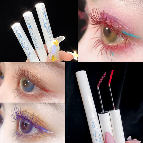 Xixi colorful mascara white apperance with super slim eyelash brush long lasting waterproof red blue brown black mascara AC213 ► Photo 1/6