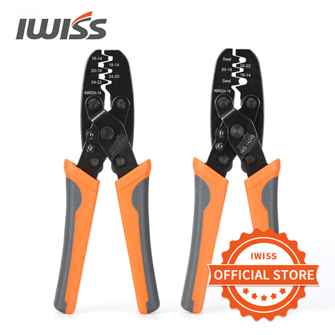 IWISS IWS-1424A/1424B Non Insulated Open Barrel Terminal Crimp Tool/Weather Pack Sealed Connector Crimping Plier hand tool ► Photo 1/6