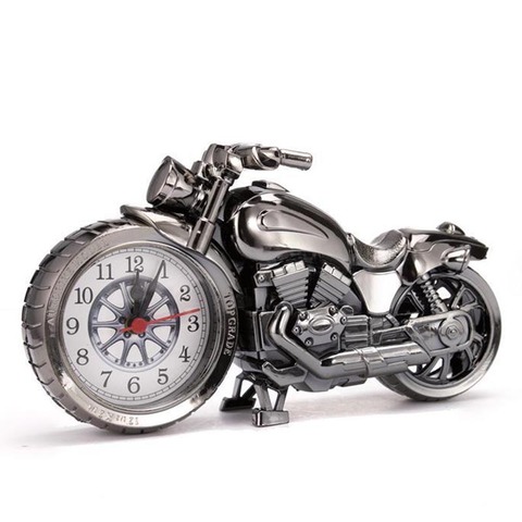 Creative Motorcycle Motorbike Pattern Alarm Clock Desk Clock Creative Home Birthday Gift Cool Clock (Wheel Type was Randomly) ► Photo 1/6